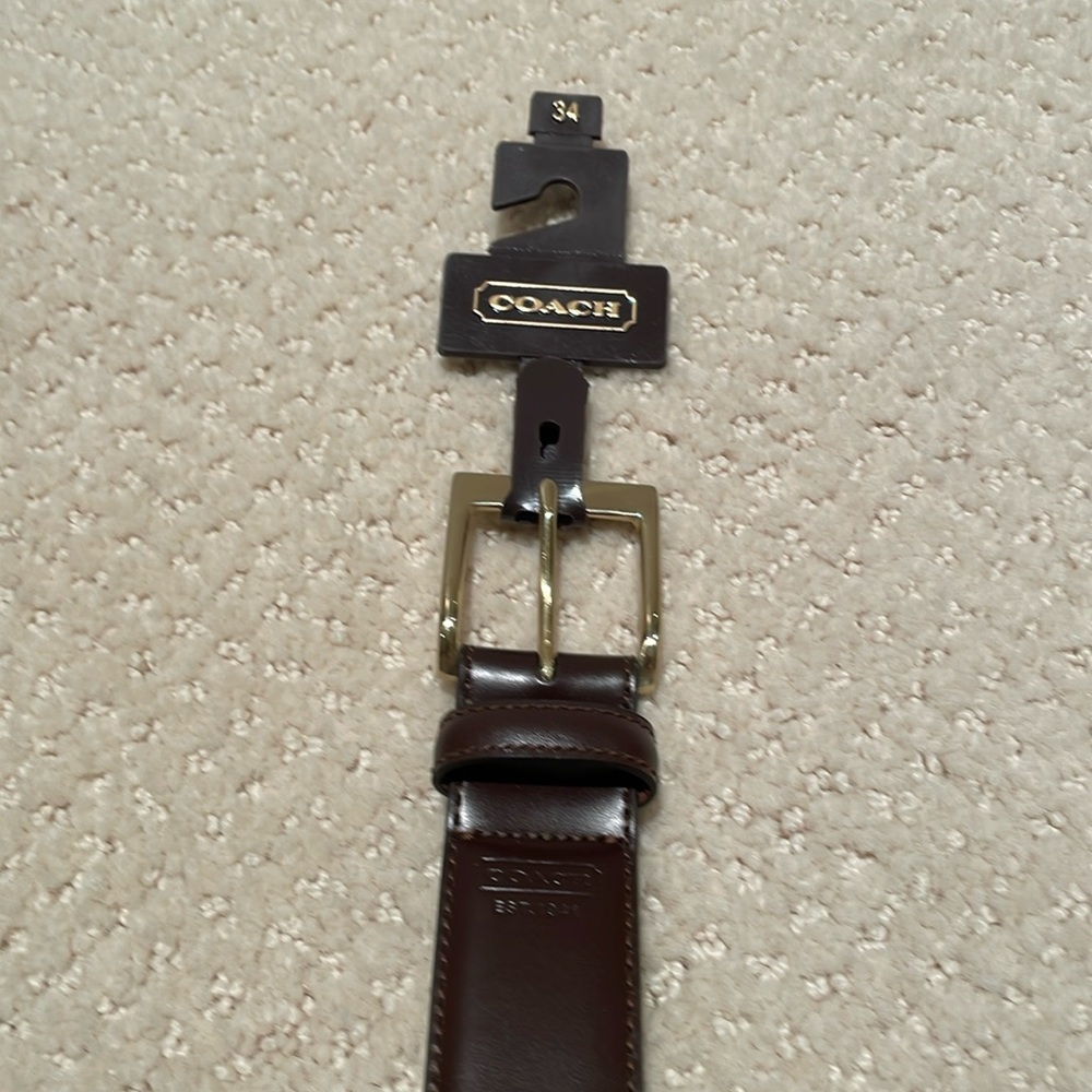 Coach leather belt
